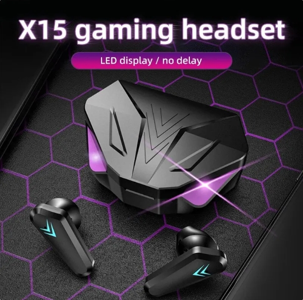 X15 TWS Wireless Bluetooth Headset LED Display Gamer Earbuds with Mic Wireless Headphones Noise Cancelling Bluetooth Earphones
