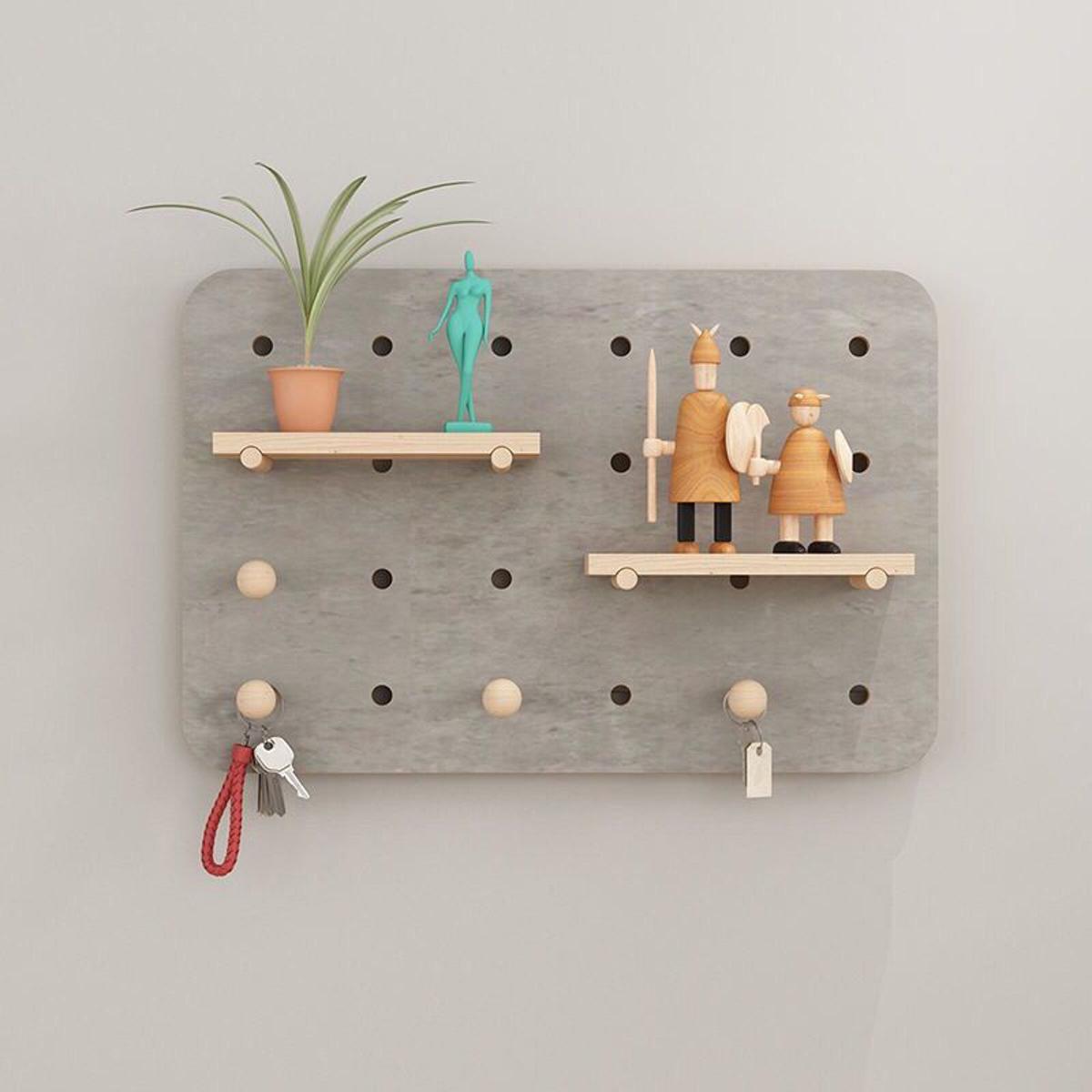 Nordic Wire-Wrap Board Meter Box Decorative Painting Punch-Free Electric Box Cover Storage Rack Solid Wood Shielding Box Decorative Shelf