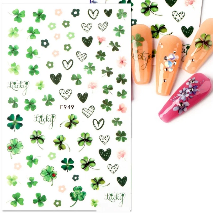Flowers 3D Nail Stickers Simple Summer Blossom Floral Tulip Fruit Nail Art Decals Adhesive Sliders Manicure Decorations