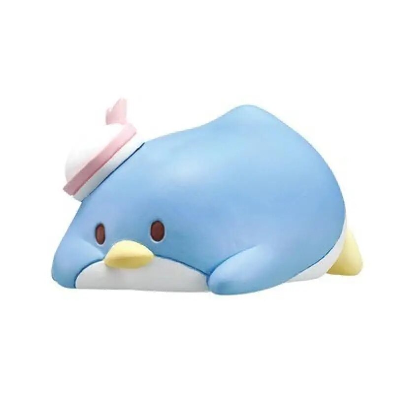 My Melody Figures Sanrio Hello Kitty Lie Down Action Figure Tuxedosam Pom Pom Purin Kawaii Mini Gifts Model Xmas Toy for Kids KEEMEEUYZO. 