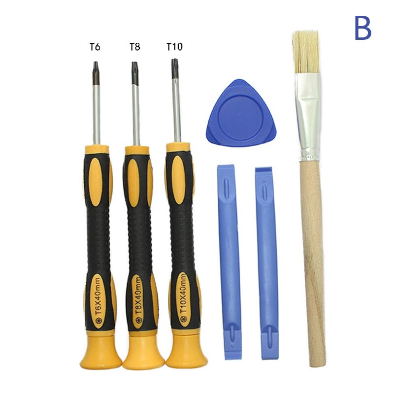 T6 T8H T10H Screwdriver Tool Kit with Prying Tool and Cleaning Brush Repair PS3 PS4 Controller. 
