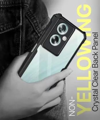 OPPO A79 5G Edge-Reinforced Shockproof Cushion Back Clear Hybrid Transparent Hard Cover Casing-ELF. 