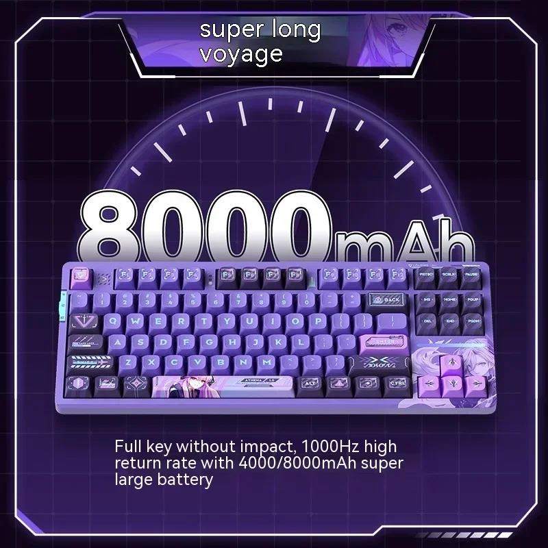 VGN V87 Pro Mechanical Keyboard Tri-mode Wireless USB Dynamic RGB Ergonomics PC Gamer Win Mac N-key Rollover Diana Athena Custom. 