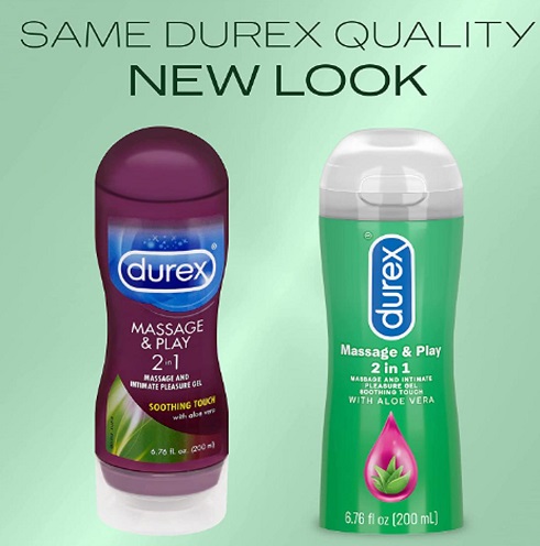 Durex Play 2 in 1 Massage Lubricant With Soothing Aloe Vera - 200ml. 