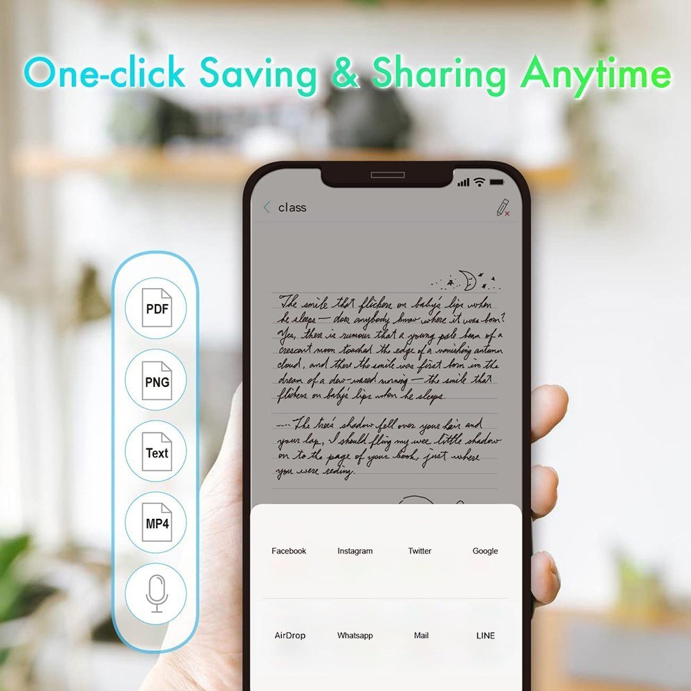 Bisofice Notebook Digital Pen mart Pen Writing et BT Wireless Connection. 