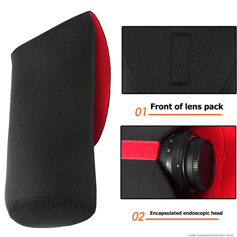 4 Size Camera Lens Bag Neoprene Waterproof Camera Lens Pouch Bag Case S M L XL For Canon Nikon Sony DSLR Camera Lens Bag. 