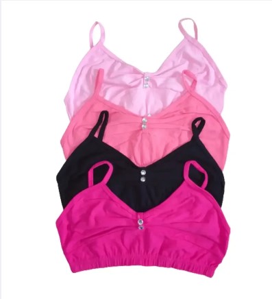 Fabrics single jersey cotton semij bra for woman- 4pcs