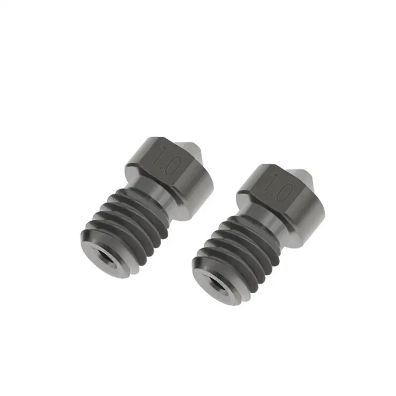 Tigh Quality Hardened Steel V6 Nozzles For High Temperature 3D Printing PEI PEEK Carbon Fiber Filament For E3D Titan Aero Hotend. 