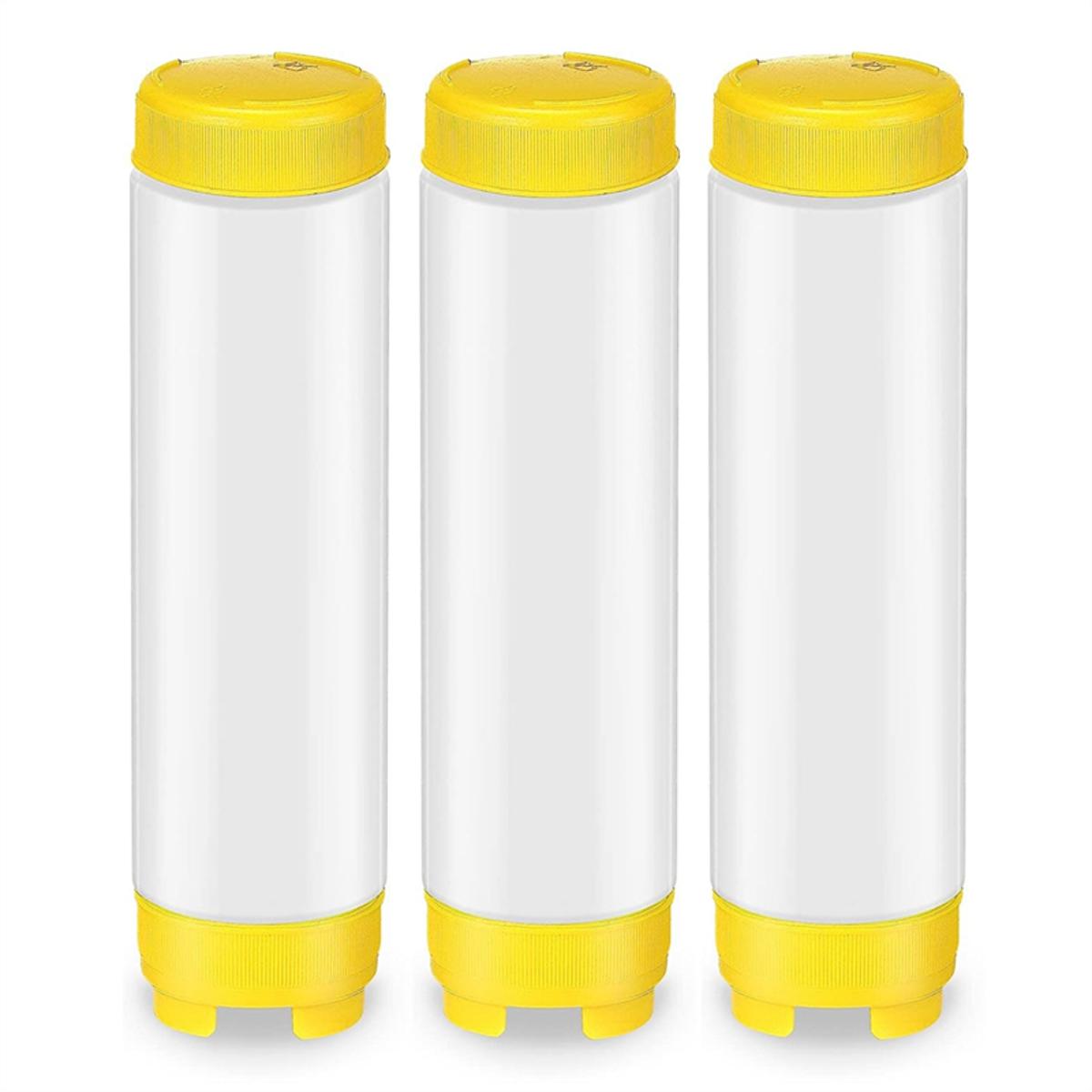 Squeeze Bottle Inverted Plastic Squeeze Bottles Plastic Squeeze Bottle 16Oz Refillable Tip Large Valve Dispenser Condiment for Sauces Ketchup