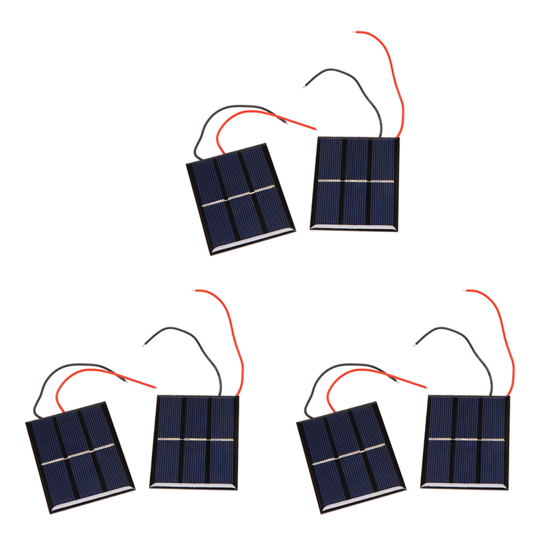 6 Pcs 1.5V 400mA 80x60mm Micro-Mini Power Solar Cells for Solar Panels - DIY Projects - Toys - Battery Charger