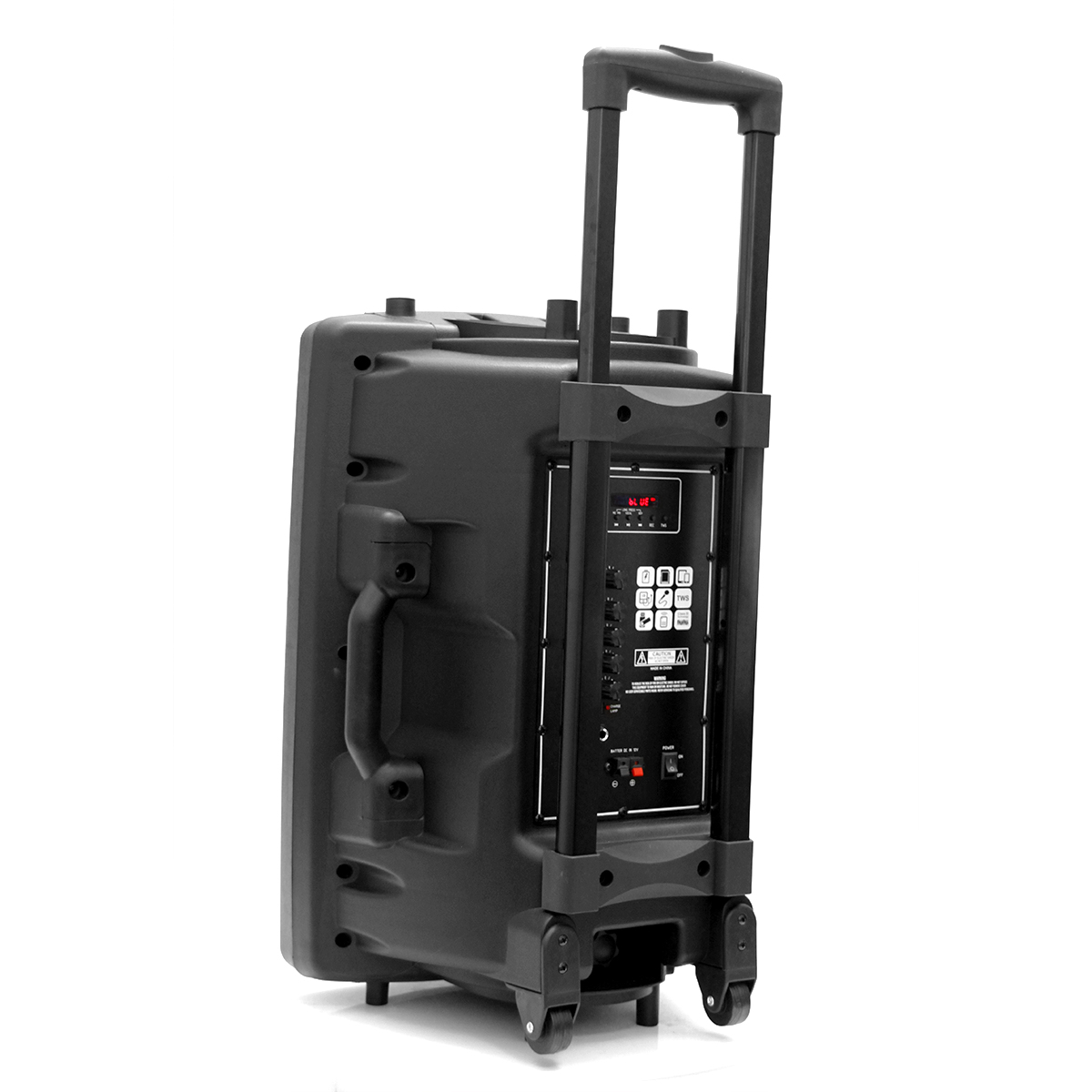 Trolley Speaker with Microphone Rechargeable Bluetooth Wireless function Speaker size 12''.
