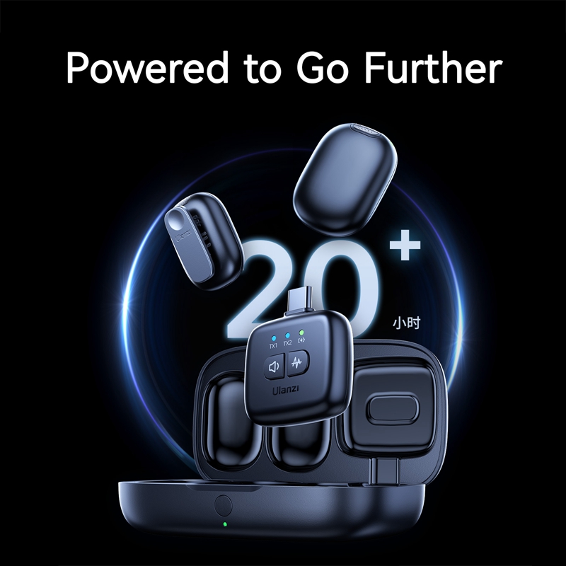 ​Ulanzi A30 Tiny Mic Lavalier Microphone for Smartphone Camera Gopro Laptop for iPhone 16 15 14 13 Android. 