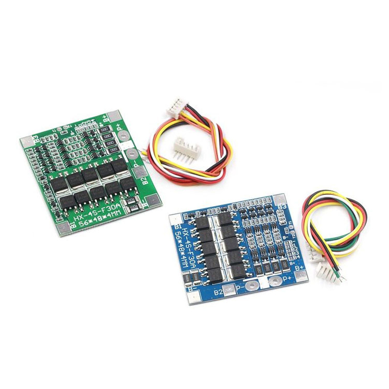 4S 30A 14.4V Balancer BMS 18650 Lipo Li-ion Lithium Battery Protection Board LiFePO4 4S BMS Balancing Charging Circuit PCM