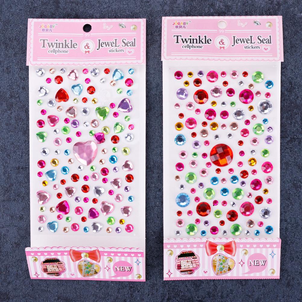 Multicolor Rhinestone Stickers DIY Self Adhesive Colorful Gem Embellishment Stickers. 