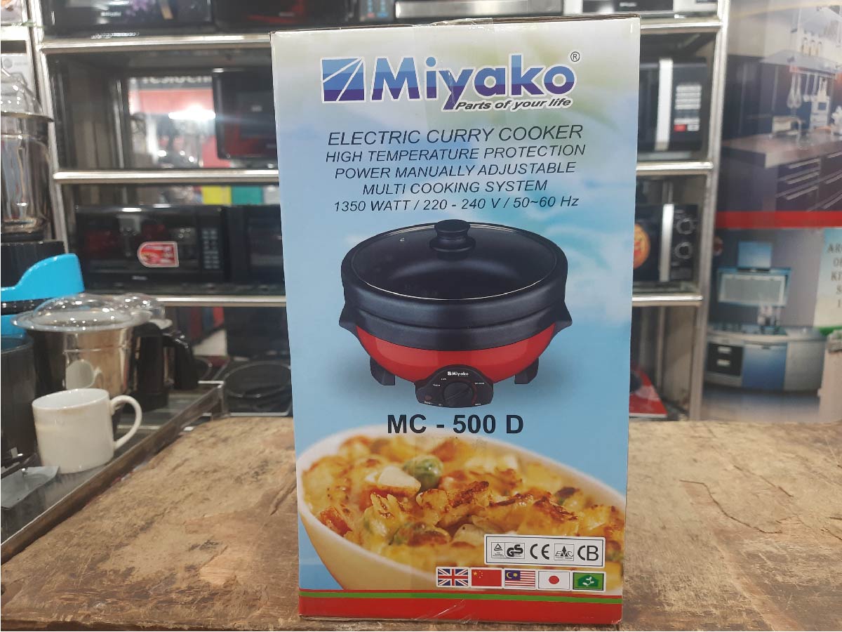 Miyako Double Pot Multi cooker, Electric Curry Cooker With Double Pot, Removable non-stick pan, Automatic cooking and warming system MC-500D (5.5 LTR). 