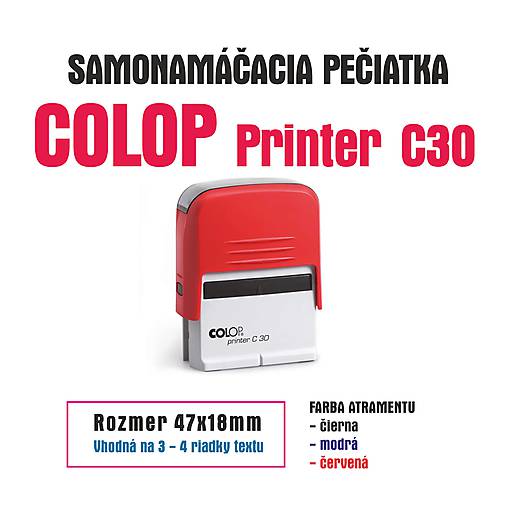 Colop C30 Auto Rabar Stamp//Customize your stamp//47x18 mm//30 Siz. 