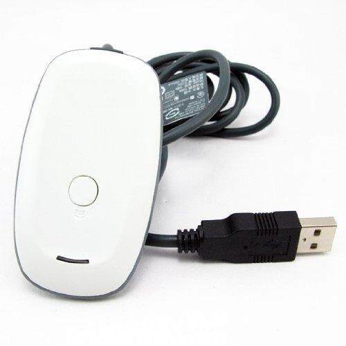 White USB Wireless Controller PC Laptop Receiver For Microsoft Xbox 360 Slim Game. 