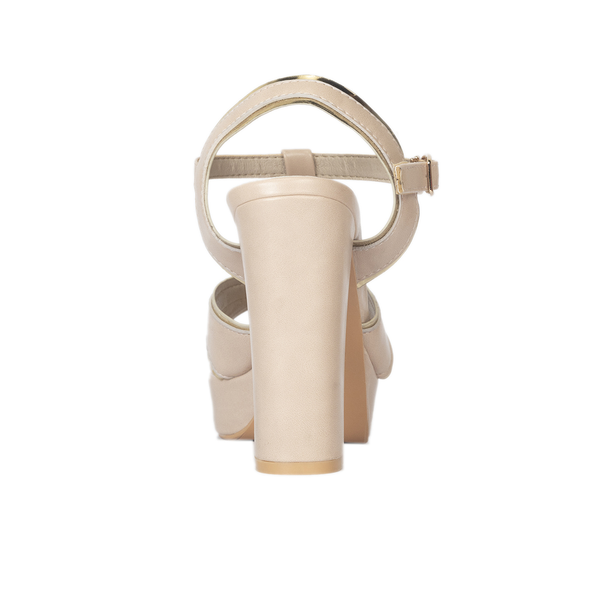 Moochie Beige PU Sandal for Women. 