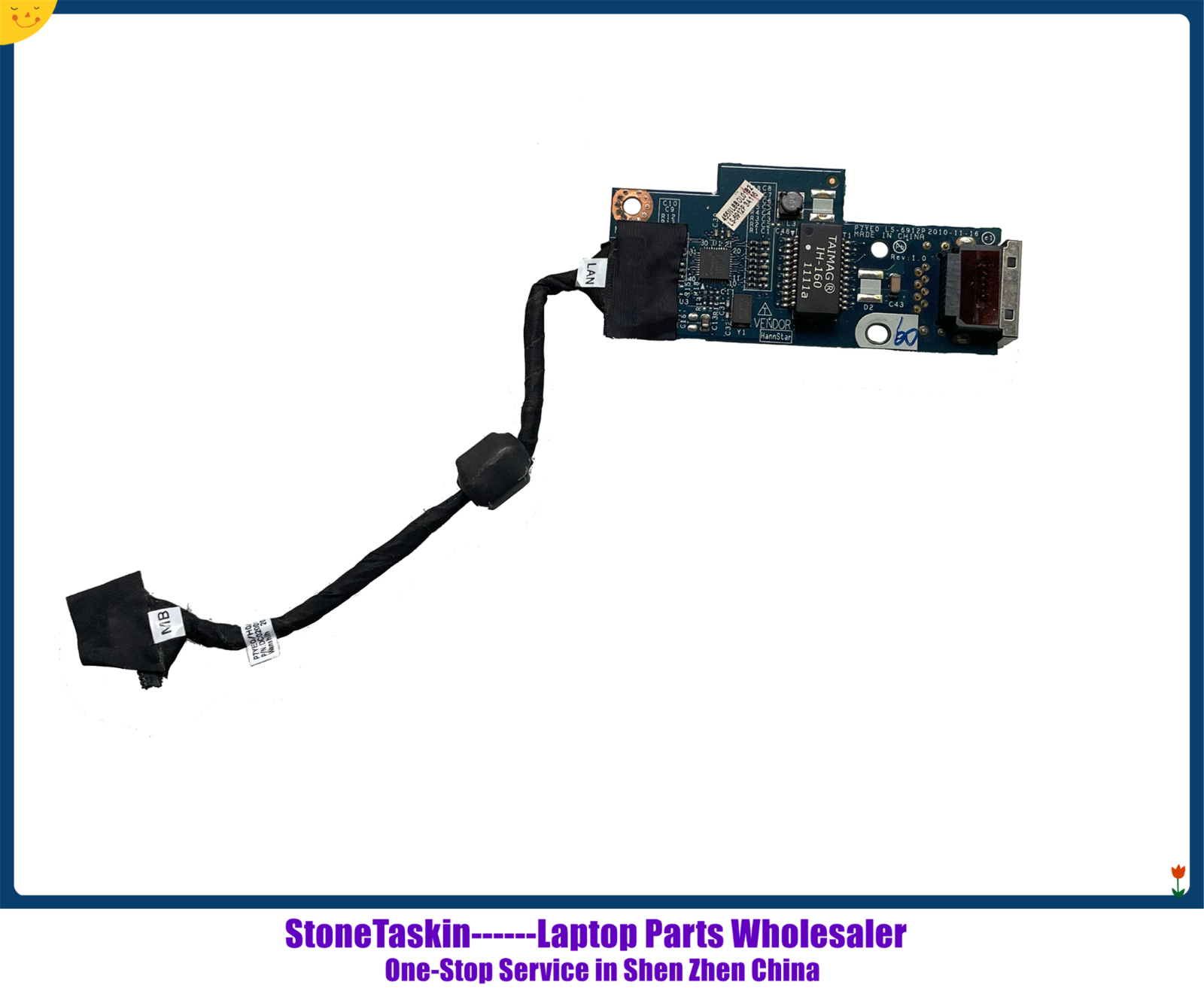 StoneTaskin High quality P7YE0 LS-6912P For Acer Aspire 7750 7756G 7750G LAN Network Ethernet RJ45 Port Board with Cable Tested. 