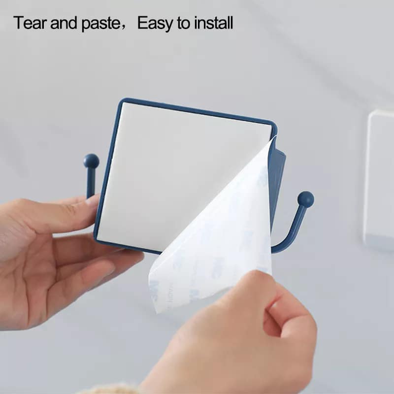 2 PCS Mobile Phone Charging Hanging Holder Multifunction Wall Mounted Plug Bracket Remote Control Mounted Storage Box