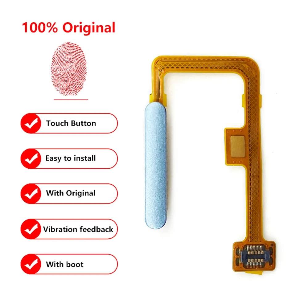 Fingerprint Sensor For Xiaomi Mi 11 Lite black. 