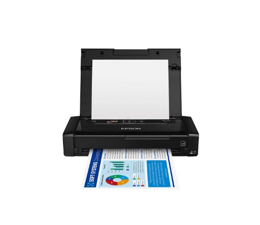 Epson Workforce WF-110 Wireless Color Mobile Printer,White, Small. 