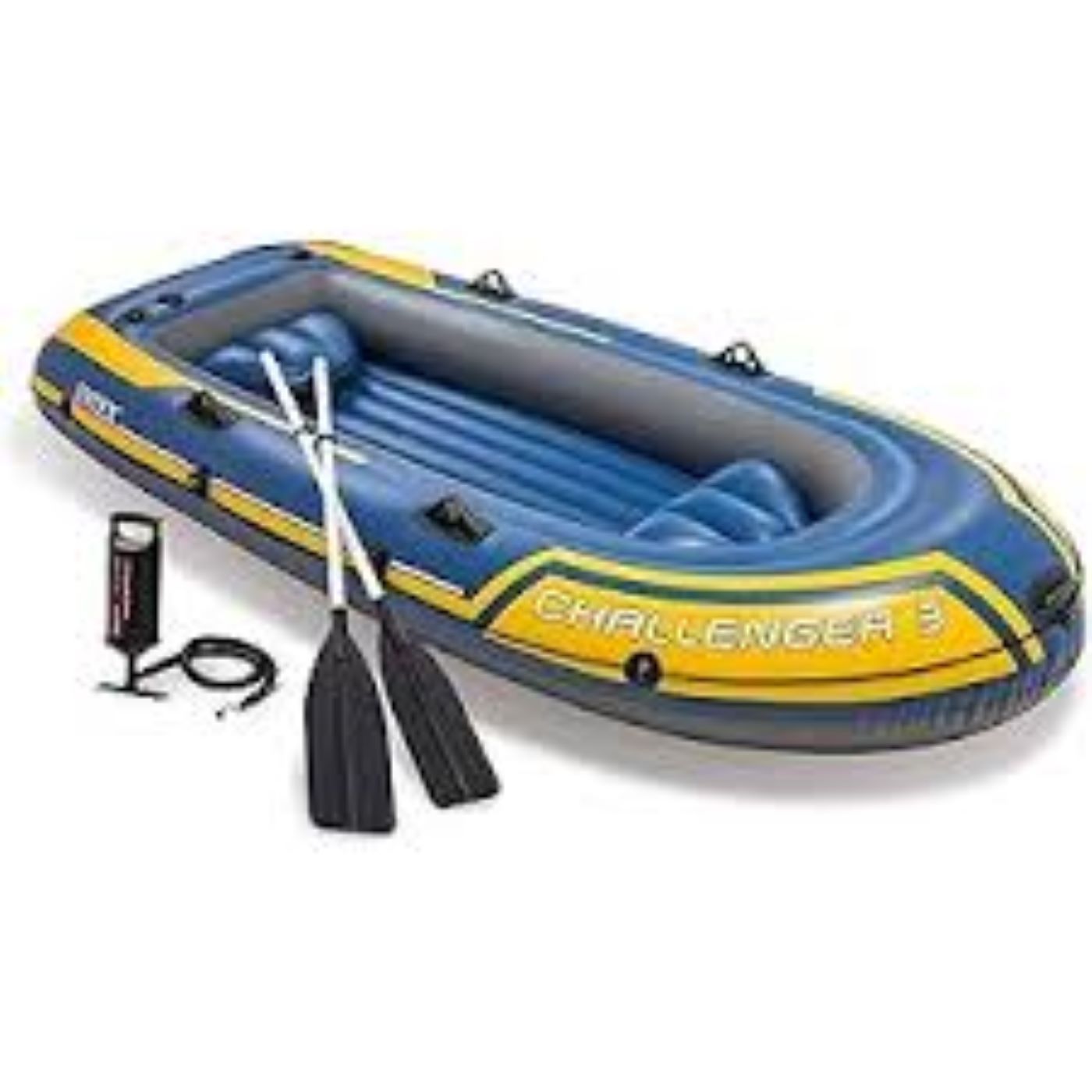 Intex 68370 challenger 3 inflatable air boat set. 