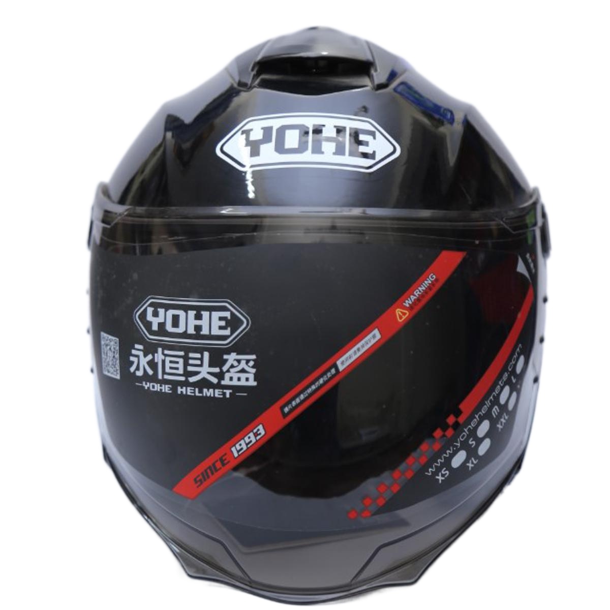 Yohe spilitter blue and black colour halfface helmet. - Motors - Unrivaled in Genre - Modern and Trendy. 