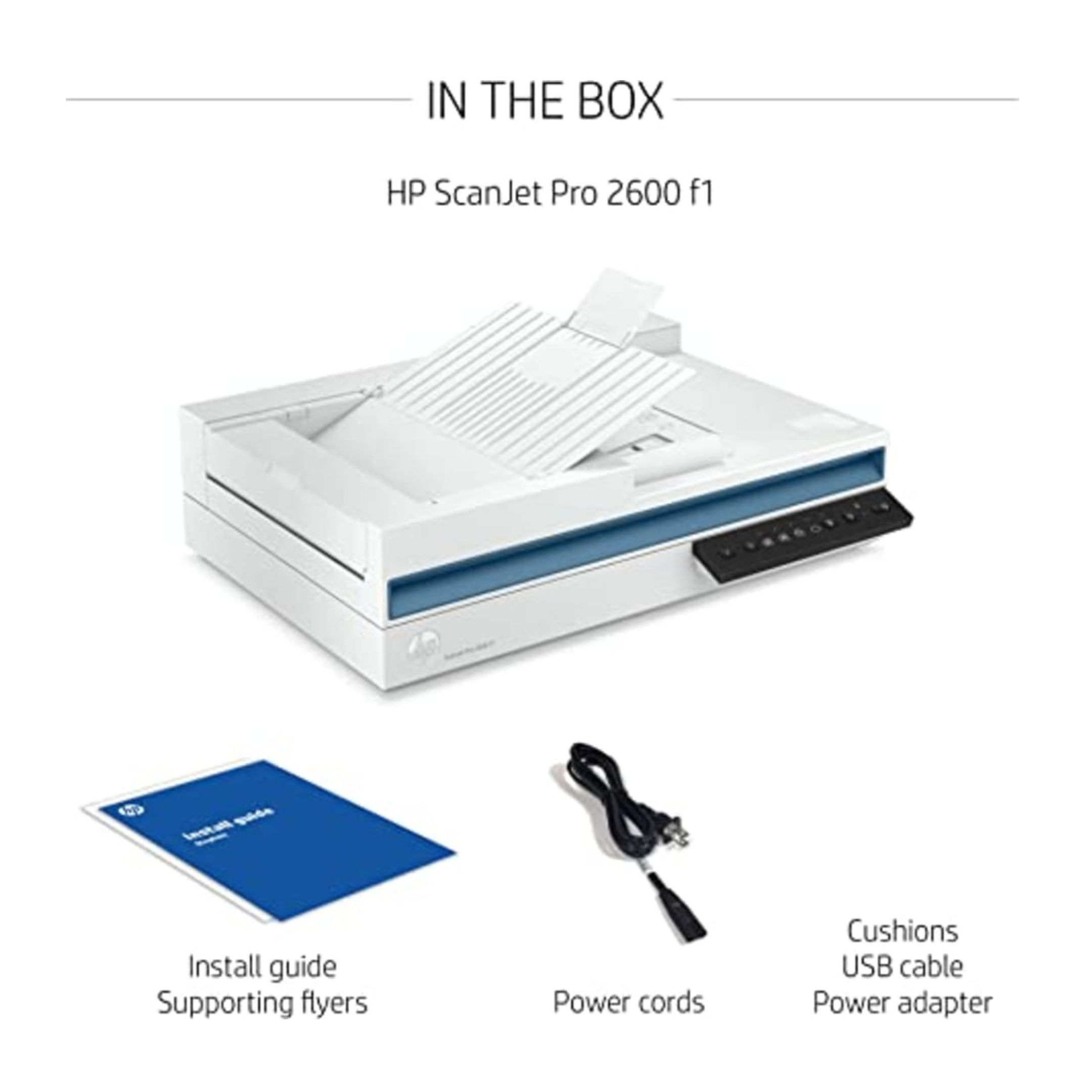 HP ScanJet Pro 2600 f1 Flatbed and Sheet Fed Scanner. 