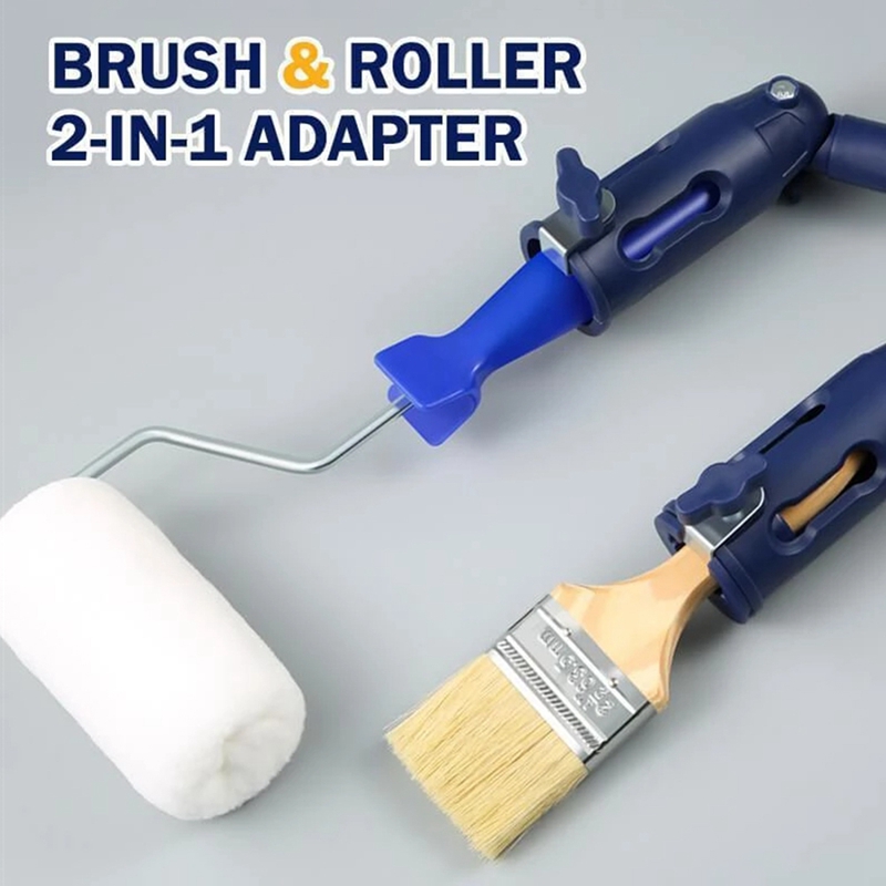 Flexible Paint Brush Extender Multi-Angle Portable Paint Roller Extension Clamping Tool for Threaded and Locking Poles. 