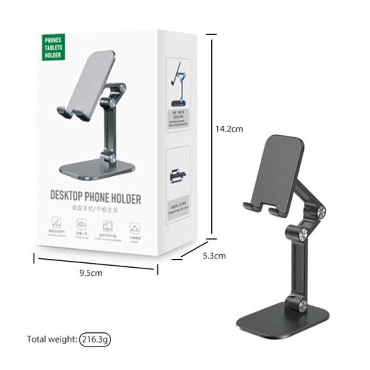 B-Land Desk Phone Holder, Angle Height Adjustable Cell Phone Stand, Universal Desktop Phone Stand Tablet Stand Compatible
