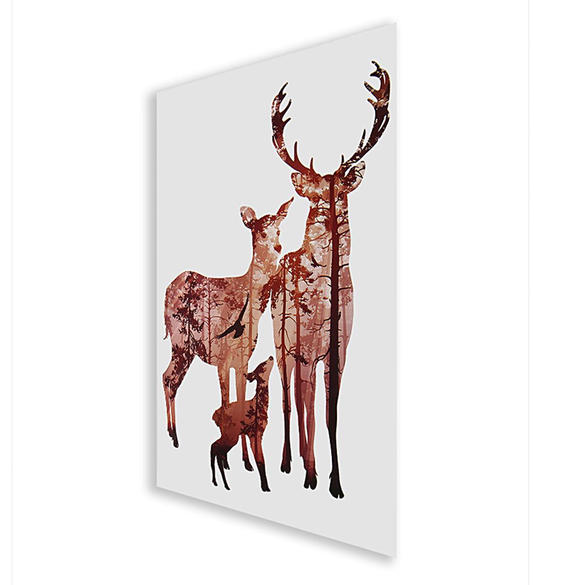 Unframed Modern Abstract Deer Painting Canvas Print Wall Art Decoration 50x60cm. 