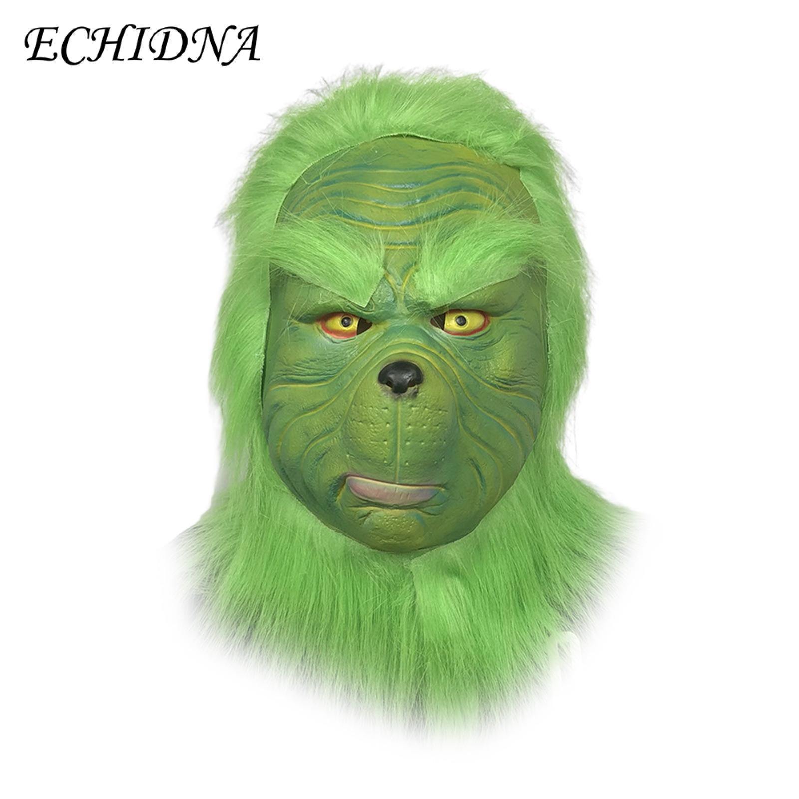 Realistic Face Cushion Realistic Latex Green Santa Claus Face Cushion for Christmas Party Cosplay Costume Accessory for Adults Teens Festive Head Cover Interior Space Face Cushion