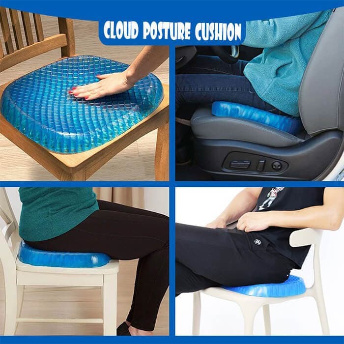 Support Cushion Egg Sitter Gel Flex Seat Cushion Breathable Honeycomb Design. 