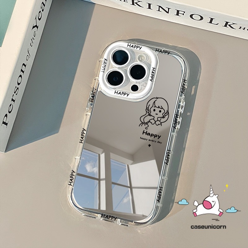 Cartoon Couples Case Case for Realme C51 C67 C53 C51s C11 C20 Note 50 C15 C25 5 5s 5i 6i C65 C25Y C21Y C30 C35 C25s C20A C3 Narzo 30A 20 Luxury Mirror Cute Stick Figure Case