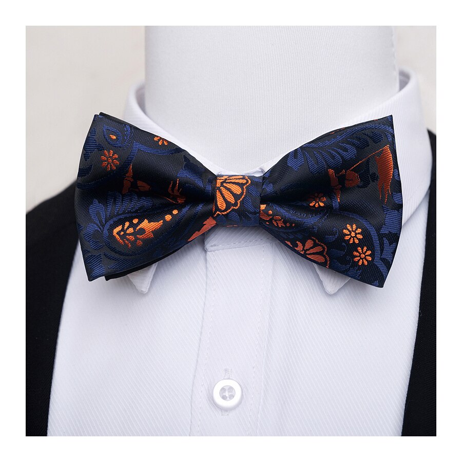 Jacquard Many Color Silk Bowknot hombre Printed Formal Clothing Red Independence Day Performance Butterfly Tie Bowtie