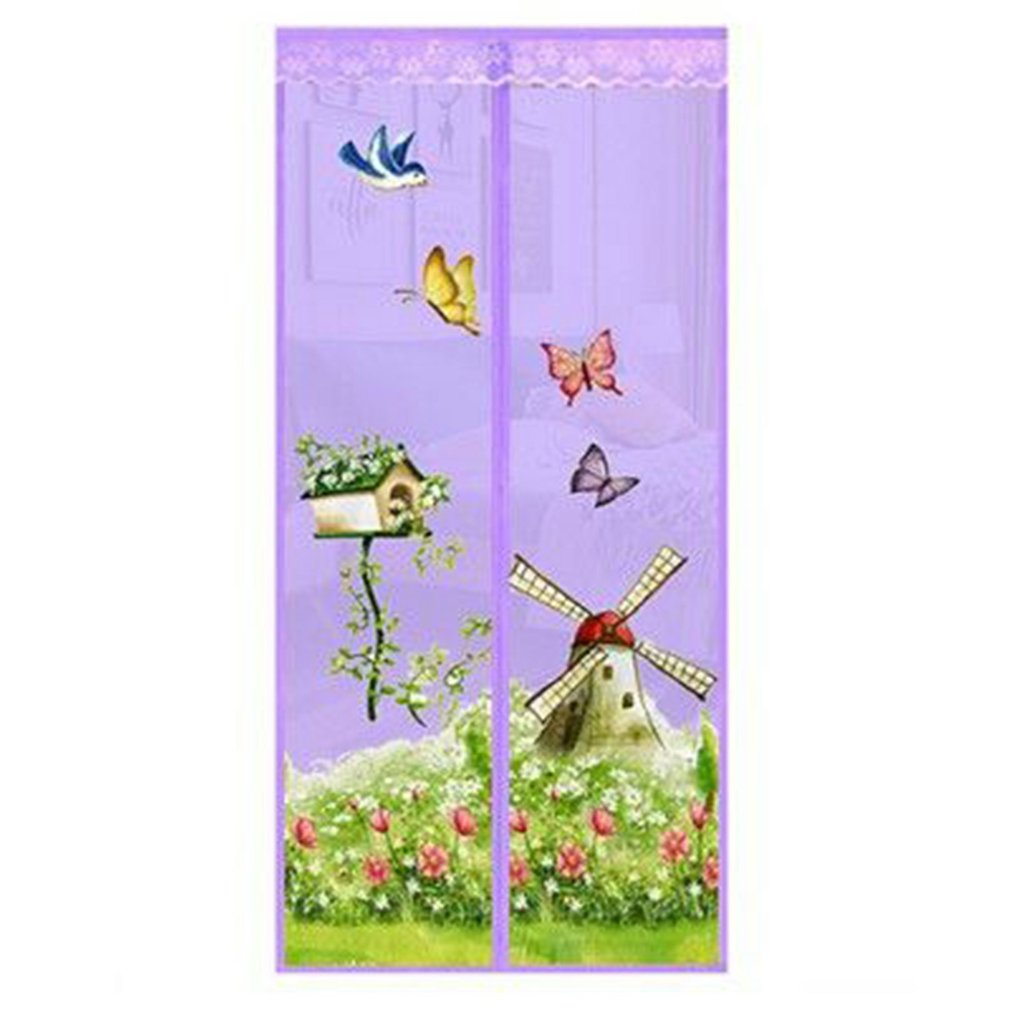 Hot 100x210CM Curtain Tool-free Magnetic Mosquito Net Anti Bug Fly Door Curtains Mesh Automatic Closing Door Screen. 