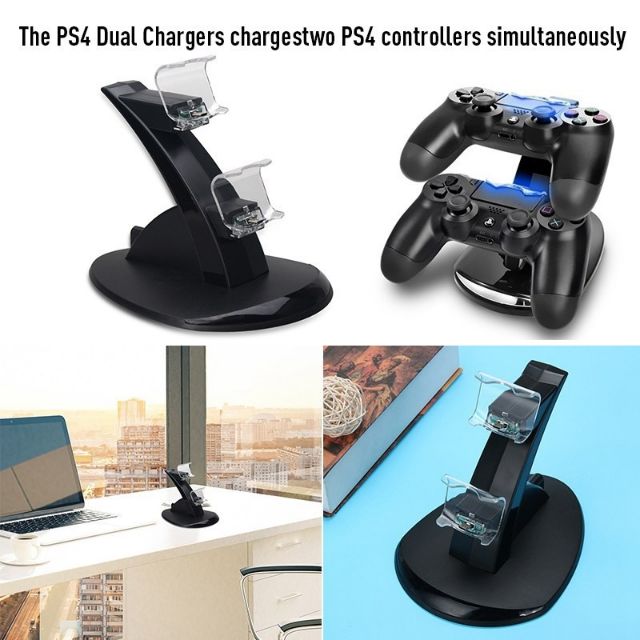 For PS4 Controller Dual Gamepad Charging Dock Game Controller Charger Dock Stand LED Dual DS4 Dualshock 4 Controller Charger. 