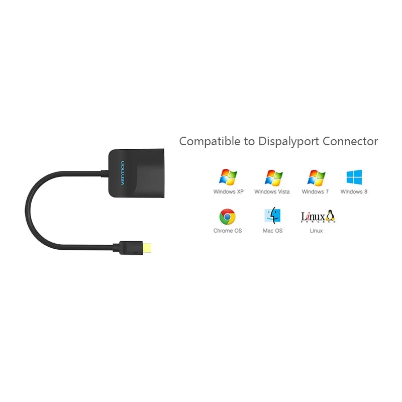 Vention Thunderbolt To HDMI Converter Mini Displayport To HDMI Adapter Cable for Apple MacBook Air Pro iMac Mac Surface Mini DP. 