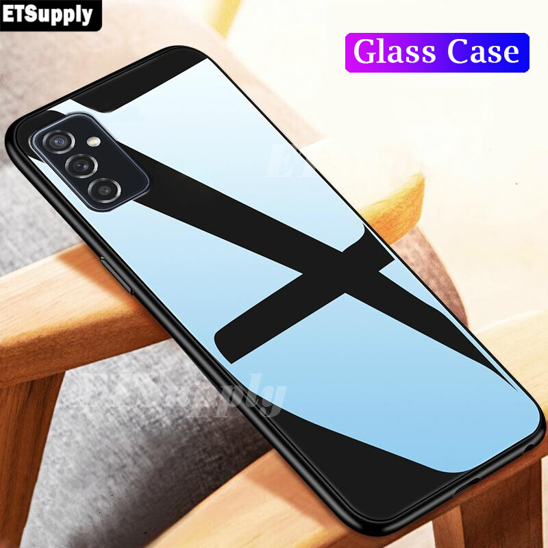 For Samsung M52 Case “HONG KONG Design” Tempered Glass Protector Cover for Samsung Galaxy M52 Glass Back Phone Cover