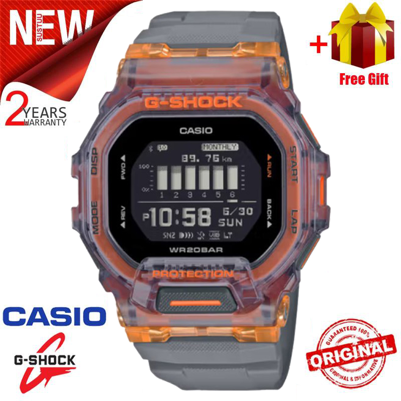 (Ready Stock) G .Shock GBD200 Men Watch Sport Watch Dual Time Display Water Resistant Shockproof and Waterproof World Time LED Auto Light Sports Wrist Watches with 2 Year Warranty GBD-200SM-1A5