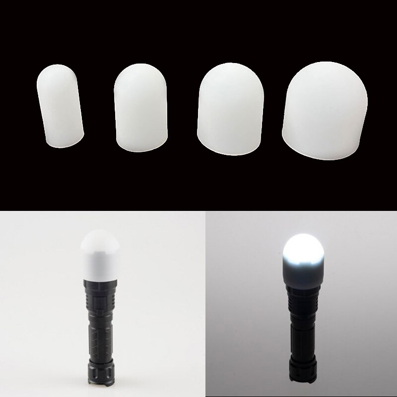 Silicone Elastic Flashlight Diffuser Lampshade Lamp Shade Flashlight Cover. 