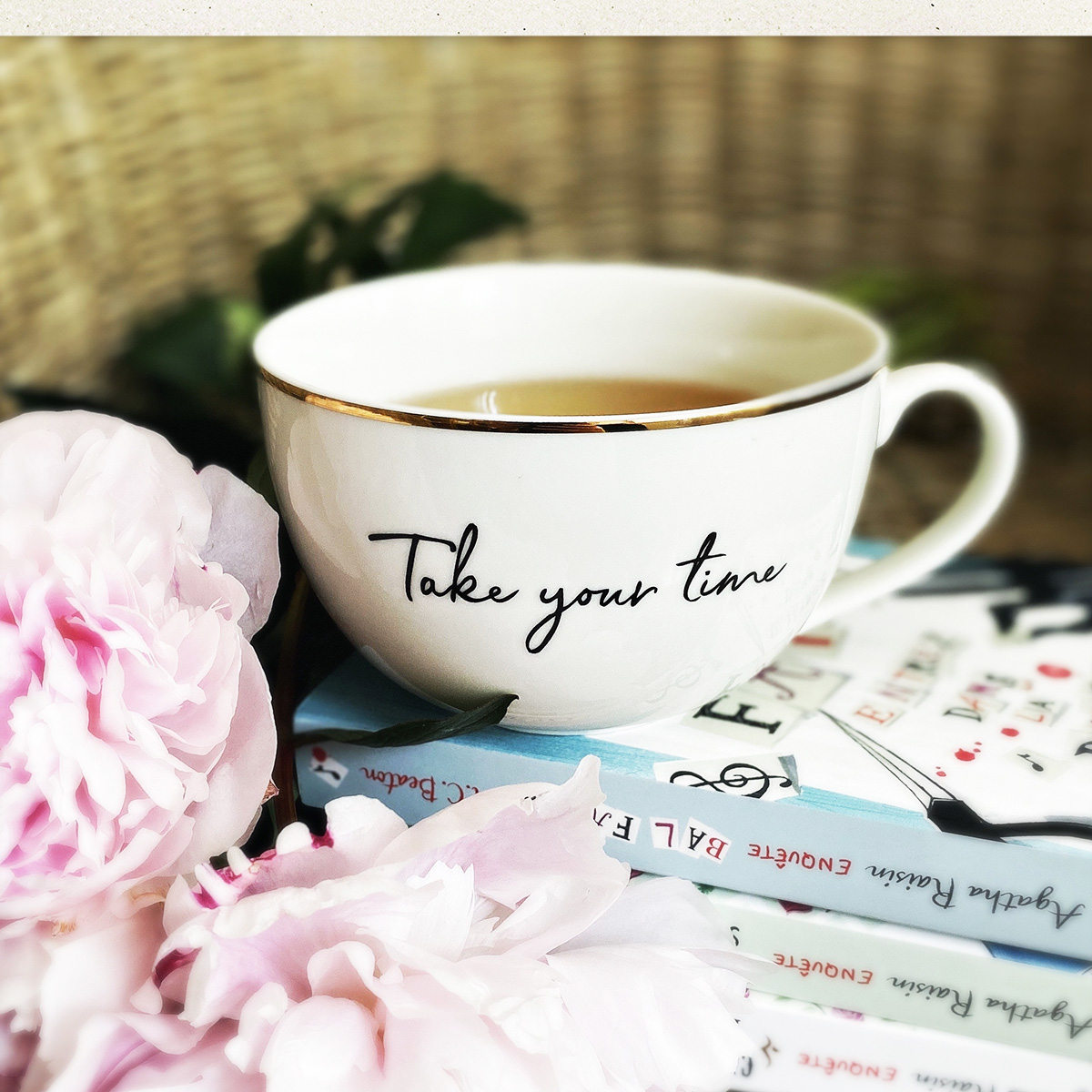 Large Coffee Mug | Pottery Soup Mug | Stoneware Coffee Mug,  White with black text, EXTRA LARGE Mug, Handmade Ceramic Cute Mug soup bowl. 