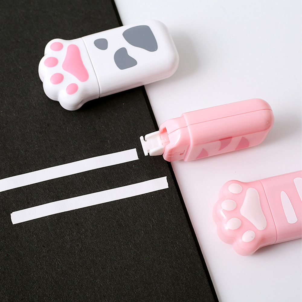 Cute Cat Claw Correction Tape Dispenser - Fun Random Color White Out For School & Office