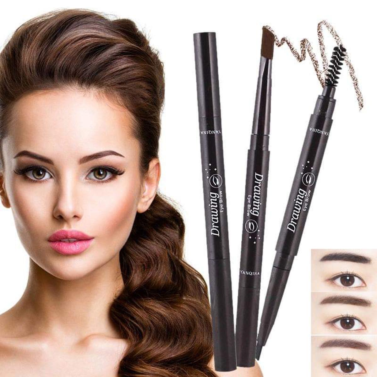 Eyebrow Pencil with Built In Spoolie Brush - Long Lasting and Waterproof. 