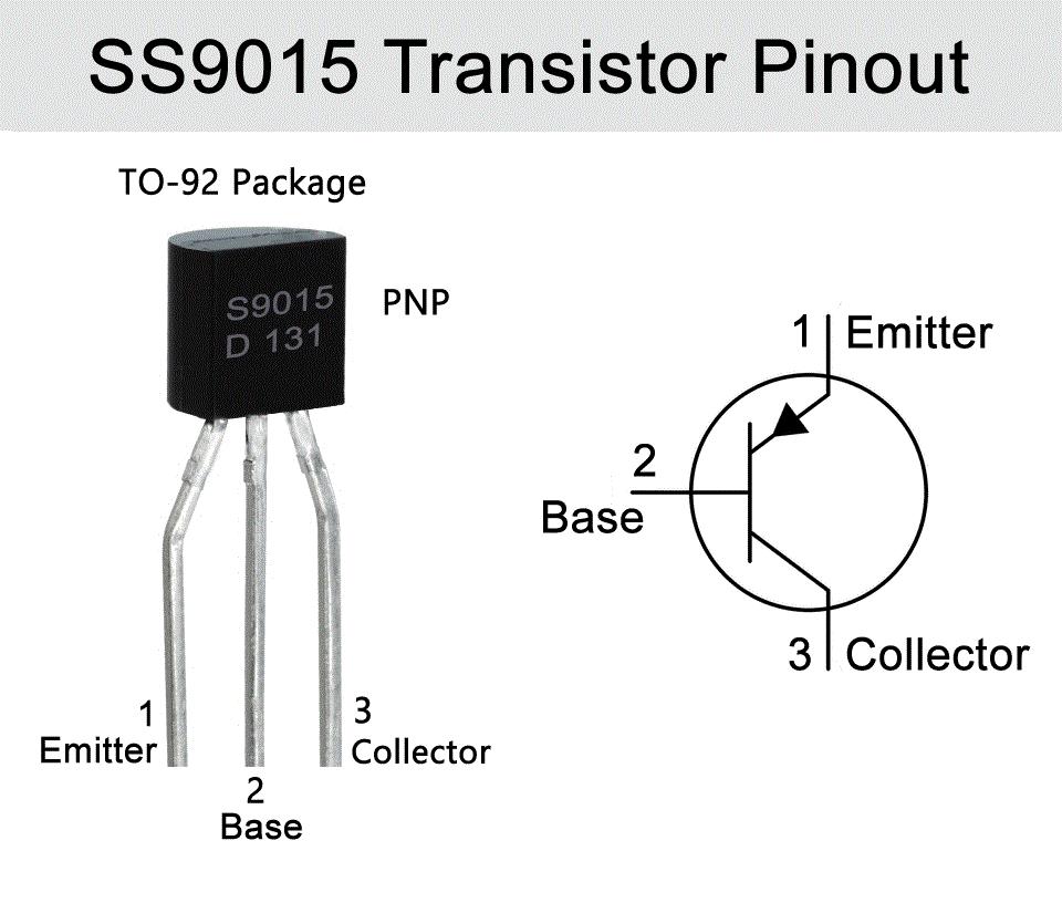 25Pcs - SS9015 S9015 PNP Transistor 20V 500mA Transistor TO-92 Package S9015 Transistor PNP Small Signal Transistor 3 Pin Leads. 