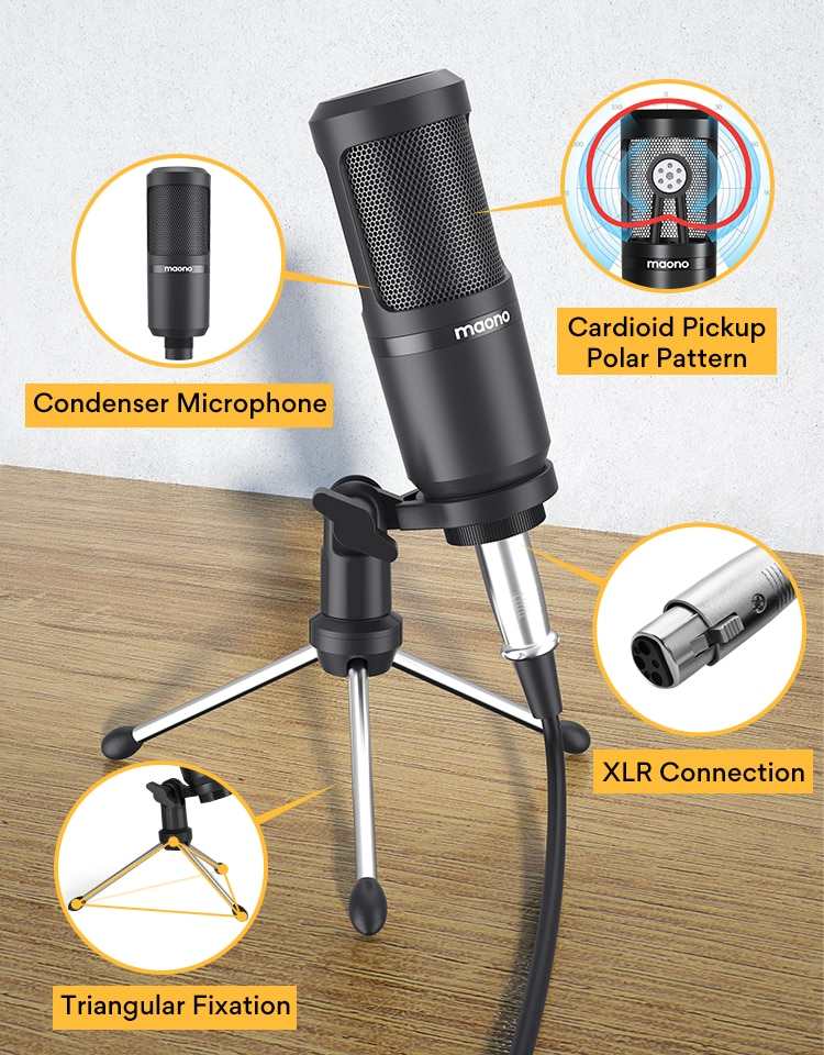 MAONO AU-AM200 S1 MAONOCASTER Lite Portable All-In-One Podcast Production Studio. 
