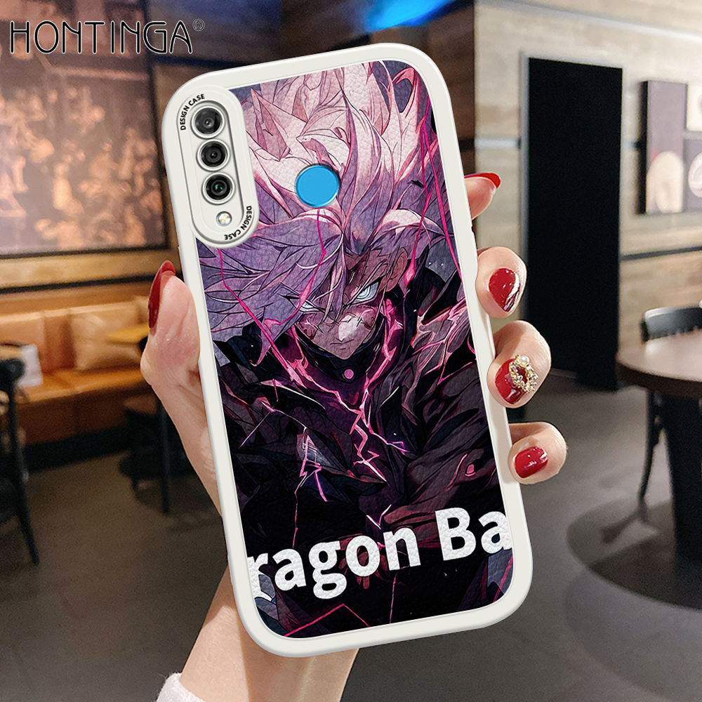Hontinga for Huawei P30 Lite Nova 4E Back Cover PU Leather Cartoon Dragon Ball Phone Case Soft Silicone Edge Mobile Cover