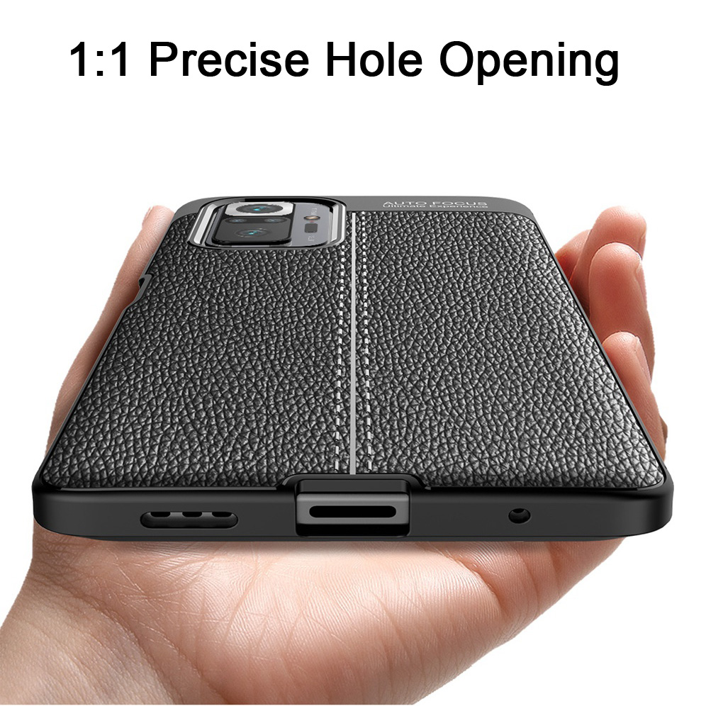 KEYSION Shockproof Case for Redmi Note 10 10 Pro Leather Texture soft silicone Phone Back Cover for Xiaomi Redmi Note 11 Pro Max. 