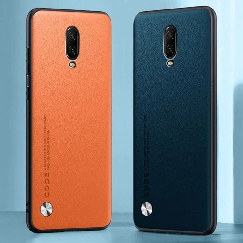 New Phone case OnePlus 6 6T Carbon Fibre Leather Silicone Shockproof Protection Casing For One Plus 6T 6 OnePlus6 T Back cover. 